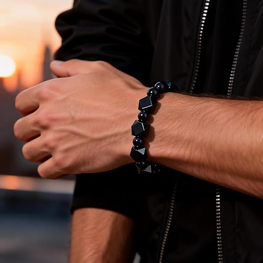 Positive Energy Intention Bracelet Black Obsidian Bracelet