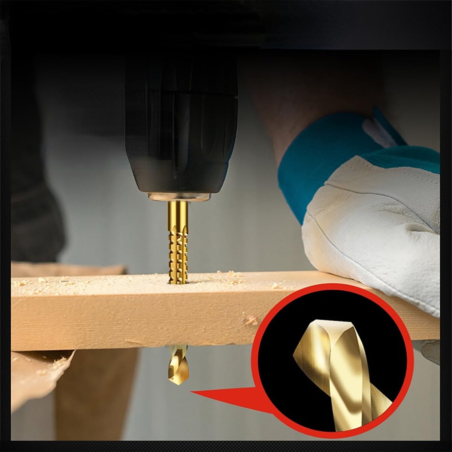 6PCS Efficient HSS Drill Bits for Precise Cutting in Thin Wood, Metal, and Plastic Applications