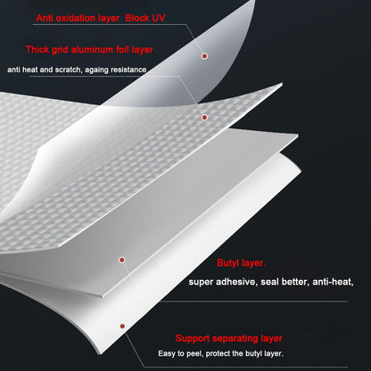 Butyl Waterproof Tape — 1.5mm Thick Aluminum Foil Repair Patch, UV-Resistant Pipe Sealing Tape