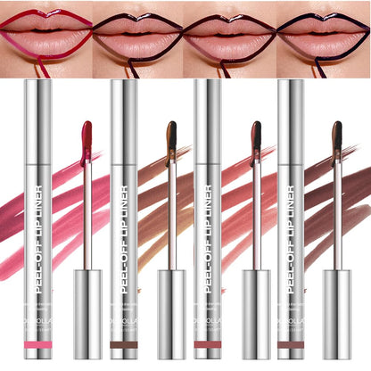 4 PCS/set Peel Off Matte Lip Liner, Transfer-proof Lip Stain