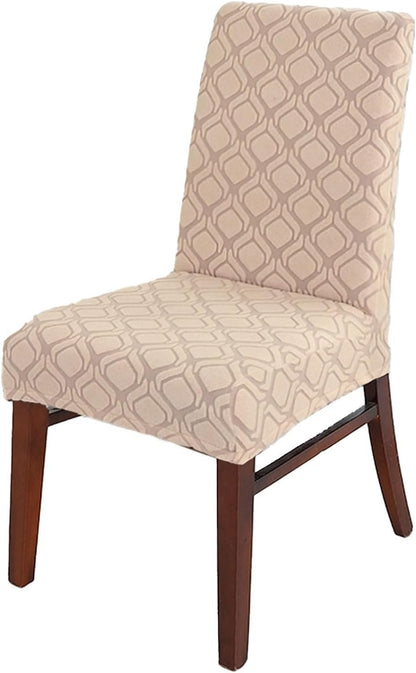 Stretch Jacquard Dining Chair Covers Waterproof & Washable,Non-Slip,Anti-Scratch Protector
