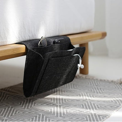 Bedside Caddy, 5 Pockets Felt Bedside Storage Organizer, Hanging Storage Organizer