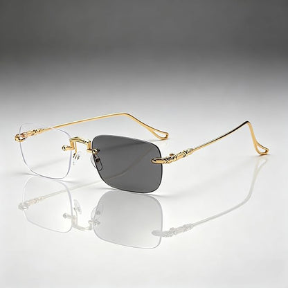 Unisex Frameless Plain Glasses, Casual Style for Daily Wear
