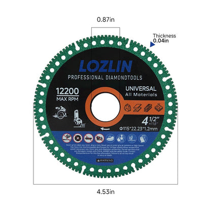 3Pcs Diamond Blade 22.23mm Arbor Cutting Disc,4.5 Inch Super Thin Angle Grinder Cut-Off Wheel