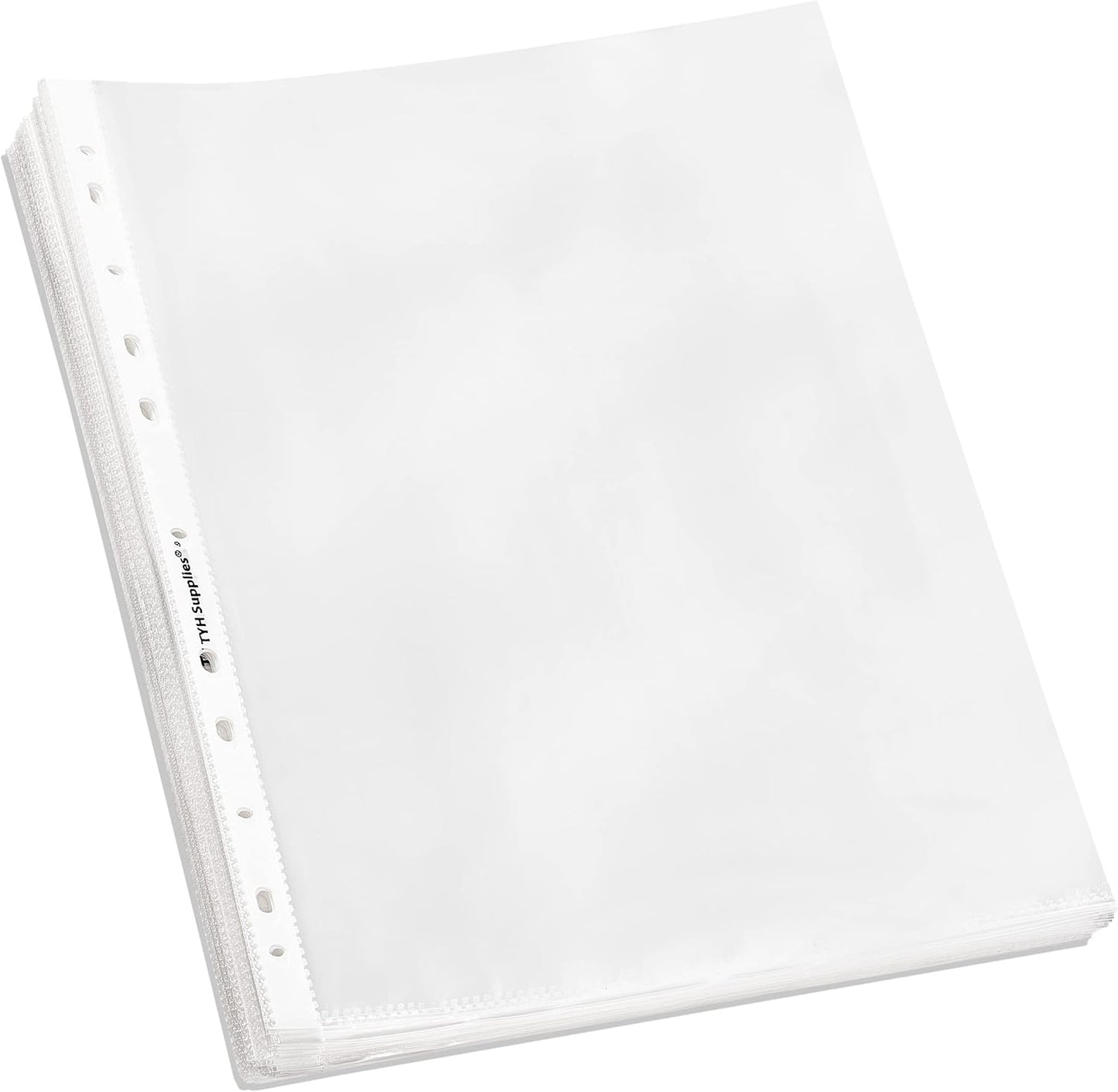 10Pcs A4 Punched Pocket, Clear Document Folder Waterproof File Pouch