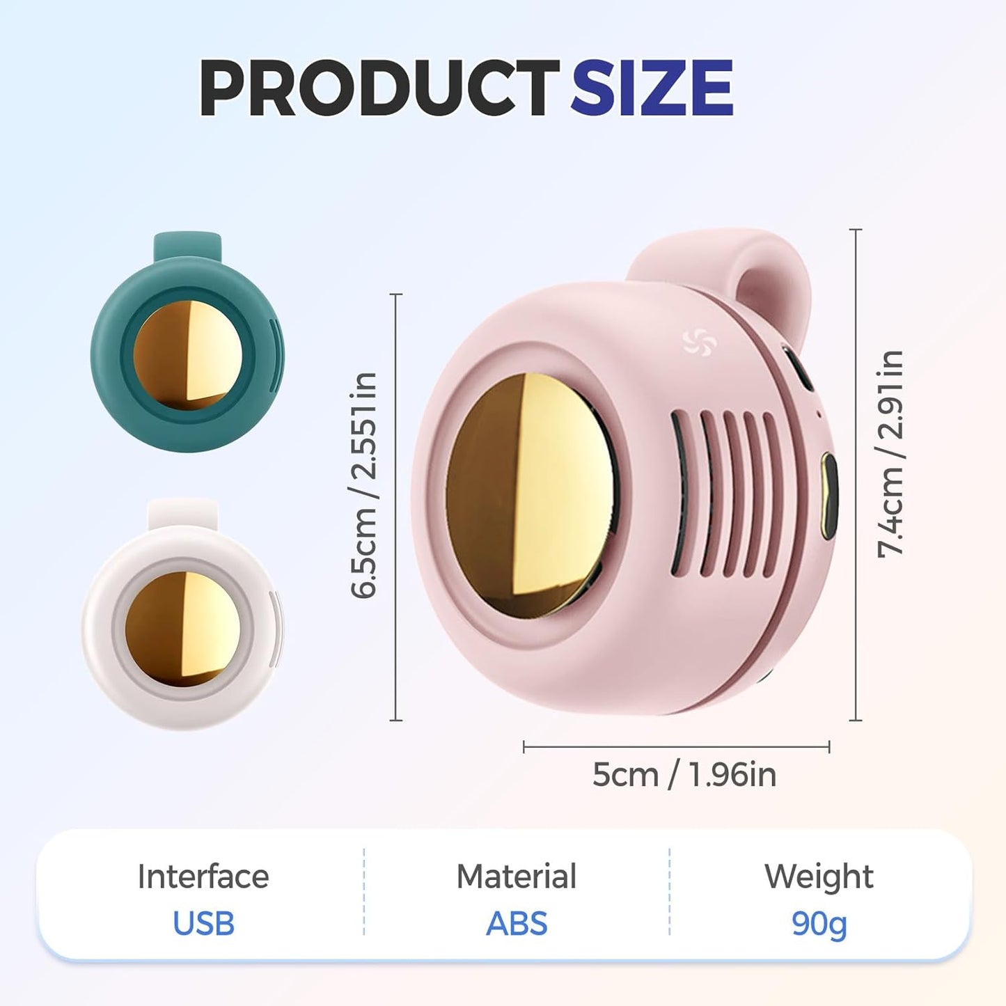Portable Clip On Fans - 3-Speed Suspended for Outdoor & Travel & Office