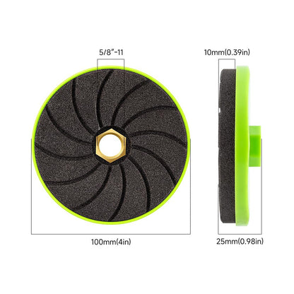 3Pcs 50/100/200# Diamond Polishing Pads, 4 Inch, for Tile, Marble and Granite, Chamfering