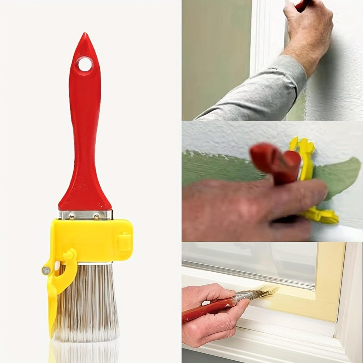 2pcs Paint Brush with Paint Shield, Handheld Wall & Ceiling Painting Tool