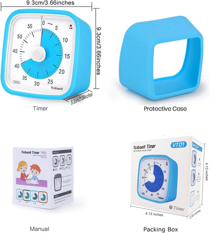 Upgraded Visual Timer with Protective Case 60 Minute Countdown Timer