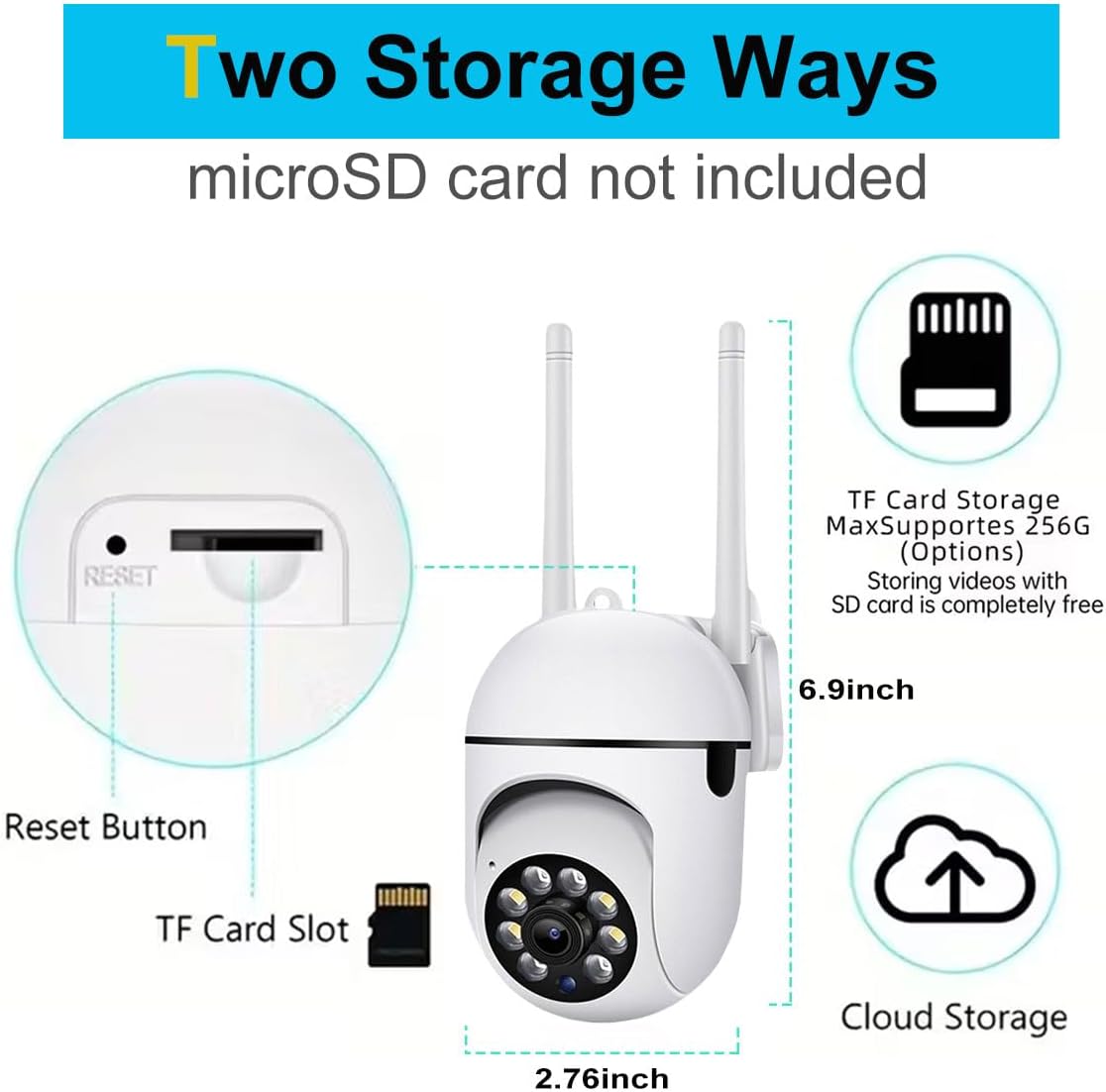 3MP Wired-Wireless Wi-Fi Home Surveillance Camera