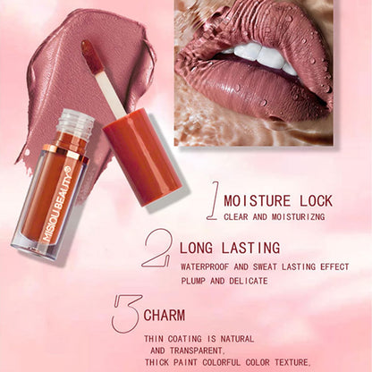 12Pcs Velvet Matte Liquid Lipstick Set, Non-Stick Cup Nude Lip Stain Kit