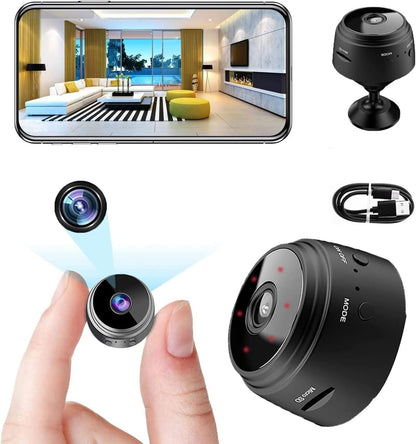 2PCS Mini Hidden Wireless WiFi Camera HD 1080P with Audio and Video
