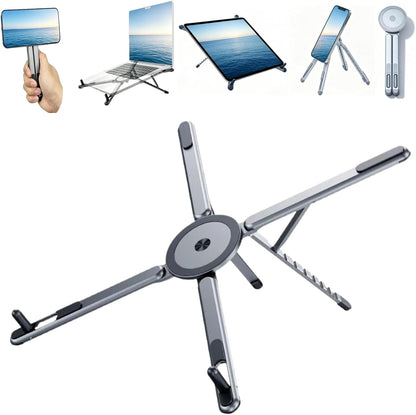 Portable Laptop Stand, 3-in-1 Magnetic Foldable Adjustable, for Desk