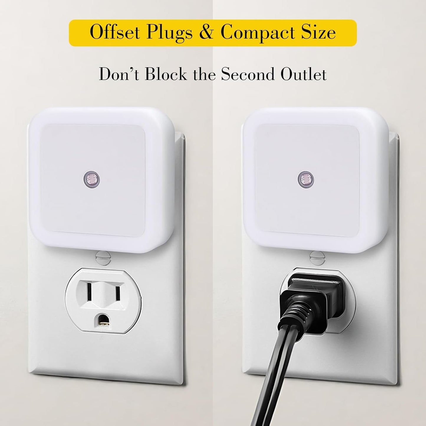 4/8Pcs Night Light,Warm White LED Night Lights Plug into Wall with Dusk to Dawn sensors