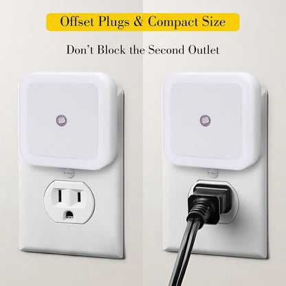 4/8Pcs Night Light,Warm White LED Night Lights Plug into Wall with Dusk to Dawn sensors