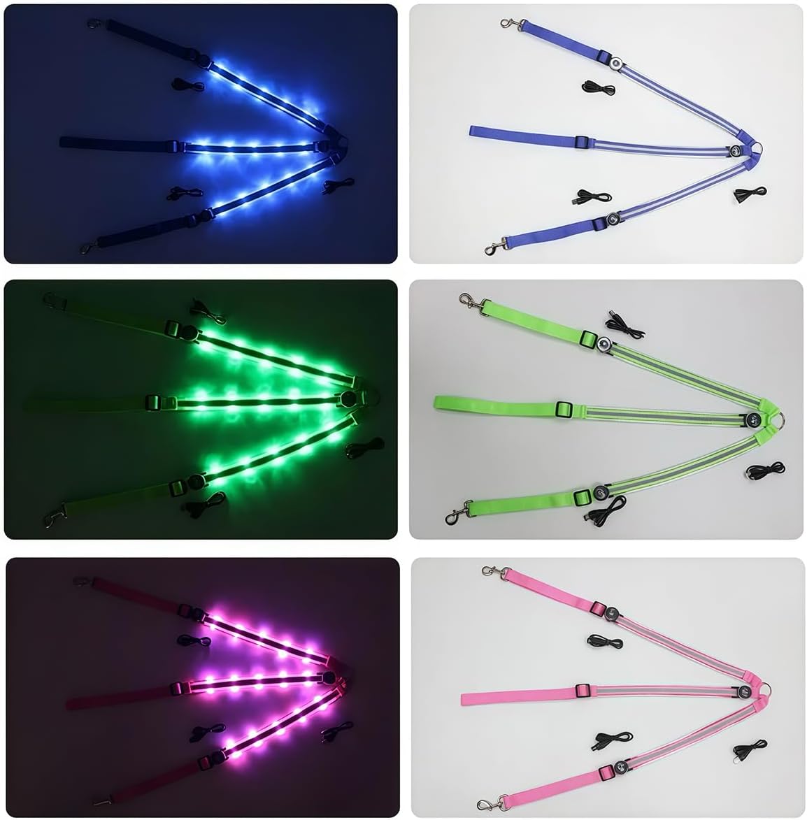 Adjustable LED Horse Breastplate Collar Harness Tack
