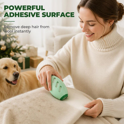 2Pcs Reusable Silicone Lint Roller, Washable Sticky Roller Powerful Adhesion for Pet Hair and Dust Removal