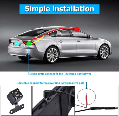 Mirror Dash Cam for Car, 4.3" Backup Smart Rearview Mirror Camera