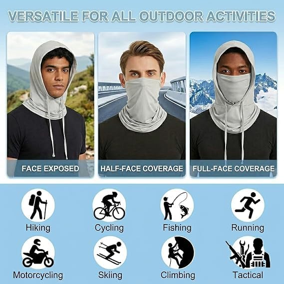3Pcs Cooling Balaclava Mask for Men Women -Sun UV Protection Hood Face Cover