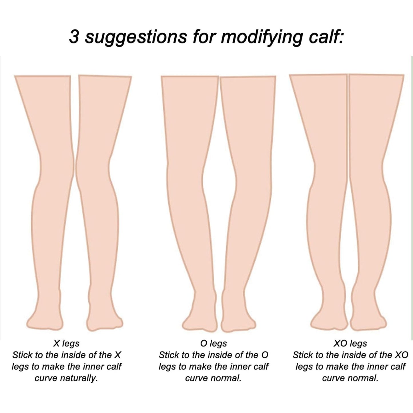 1 Pair Adhesive Calf Pads, Soft Silicone Calf Corrector