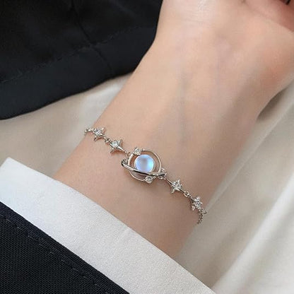 2PCS To My Daughter Gift Star Moon Bracelet for Beautiful Daughter Granddaughter