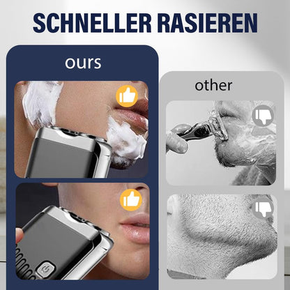 Mini Electric Shaver, Dual Head Waterproof Rechargeable Razor Mini Wet Dry Shaving Razor