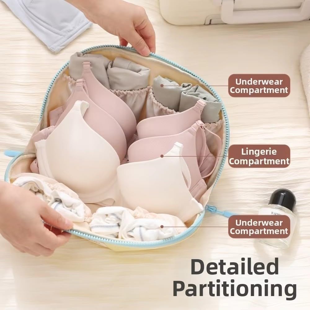 2Pcs Portable Underwear Travel Organizer Bag, Travel Underwear Organizer Bag