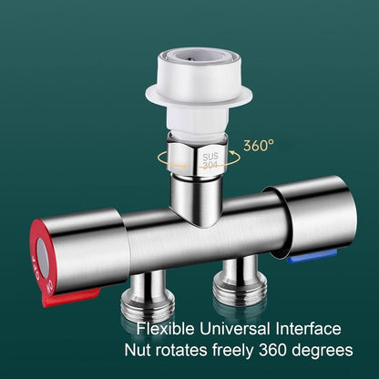 Quick-connect Faucet with Independent Dual-control Outlets (G3/4" + G1/2" threads)