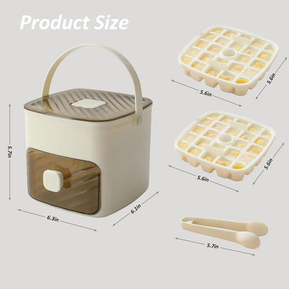 Ice Cube Tray with Lid and Bin Set, Ice Trays for Freezer