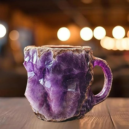 Natural Mineral Crystal Coffee Mug, Realistic 3D Mineral Crystal Coffee Mugs