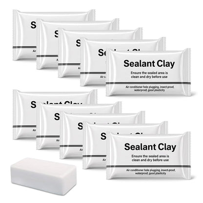 10Pcs White Waterproof Sealant Putty,Quick Mending Seal Clay for Wall Hole