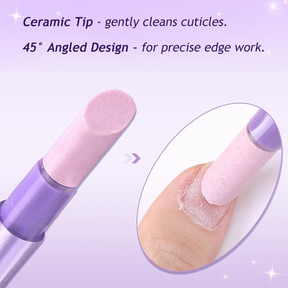 2PCS 3-in-1 Nail Care Pen, Cuticle Oil Cuticle Pusher Nail Oil Pen