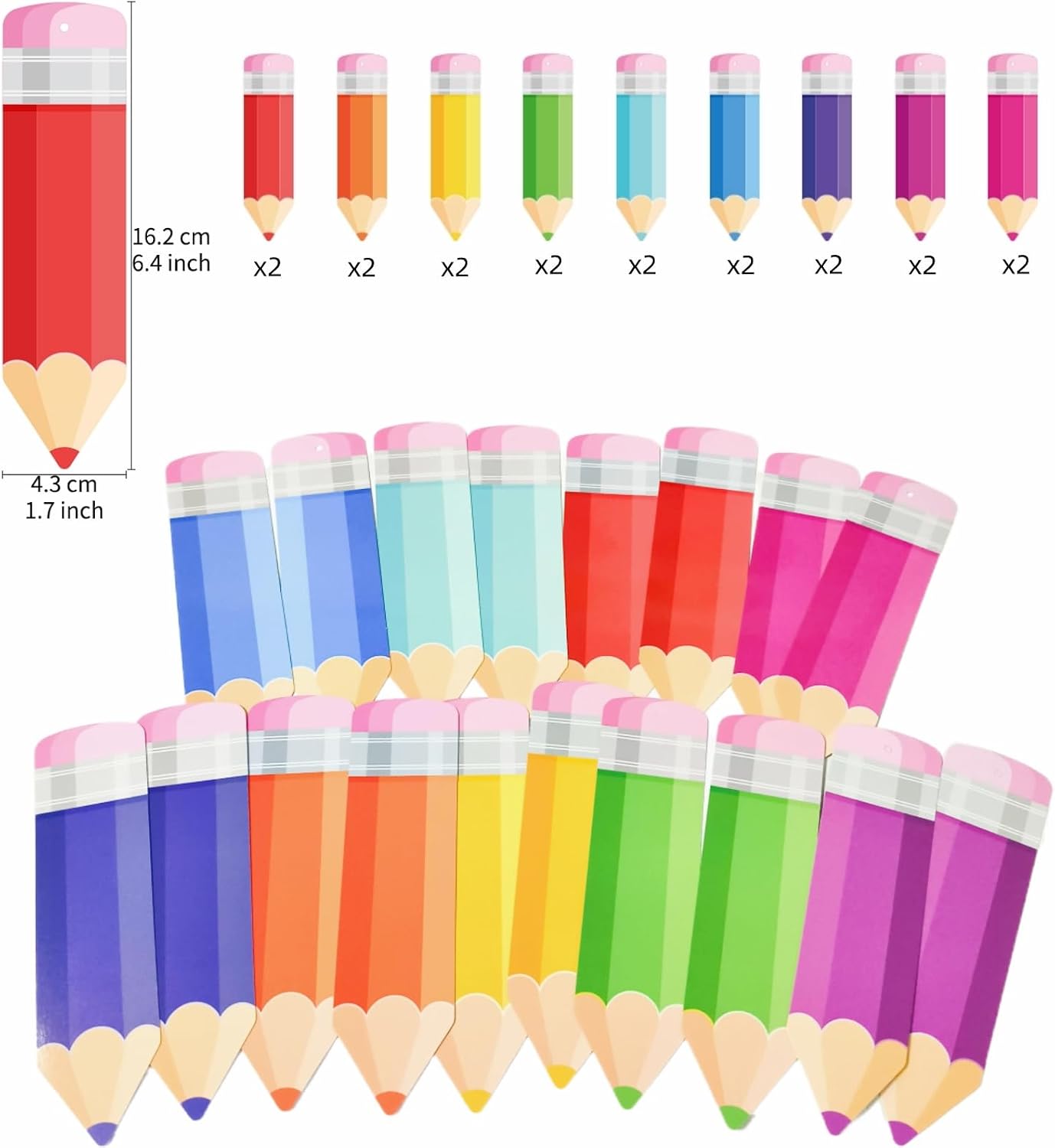 48Pcs Back to School Pencil Hanging Swirl Decorations,Welcome Back to School Foil Ceiling Swirls