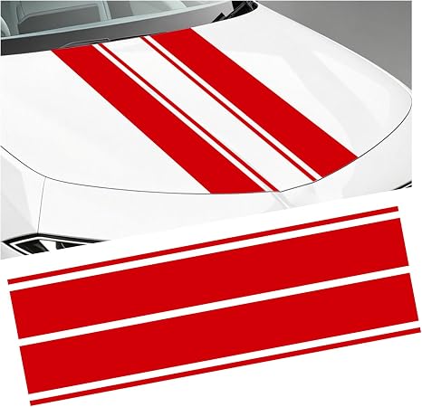 Universal PVC Racing Hood Stripe Vinyl Decals