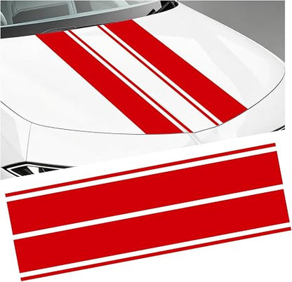 Universal PVC Racing Hood Stripe Vinyl Decals