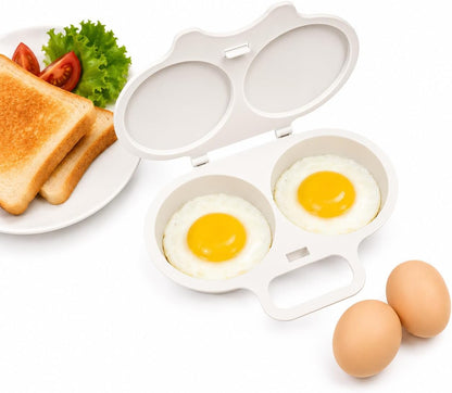 Dual Cavity Microwave Egg Poacher, New Microwave Egg Cooker for Home Kitchen Use