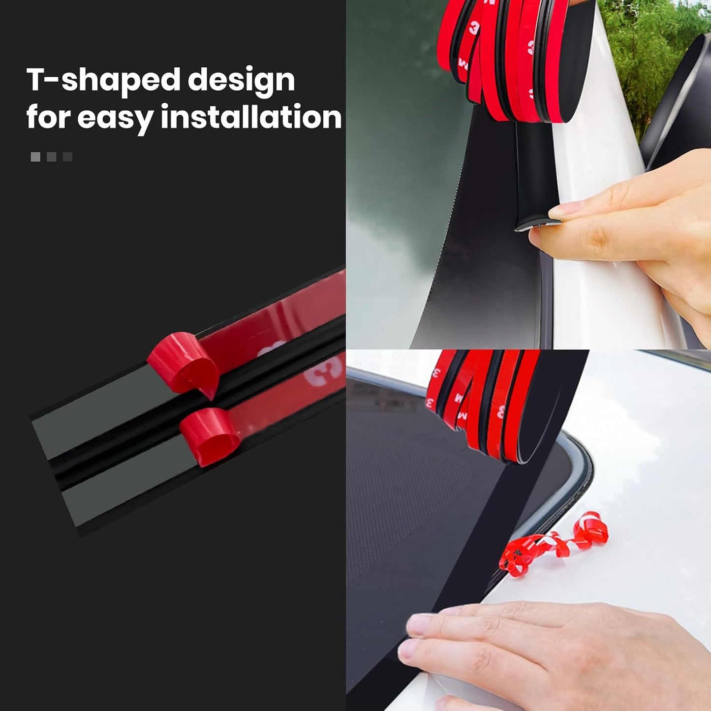 9.8 Ft T Shape Sunroof Sealing Strip Windshield Rubber Seal Car