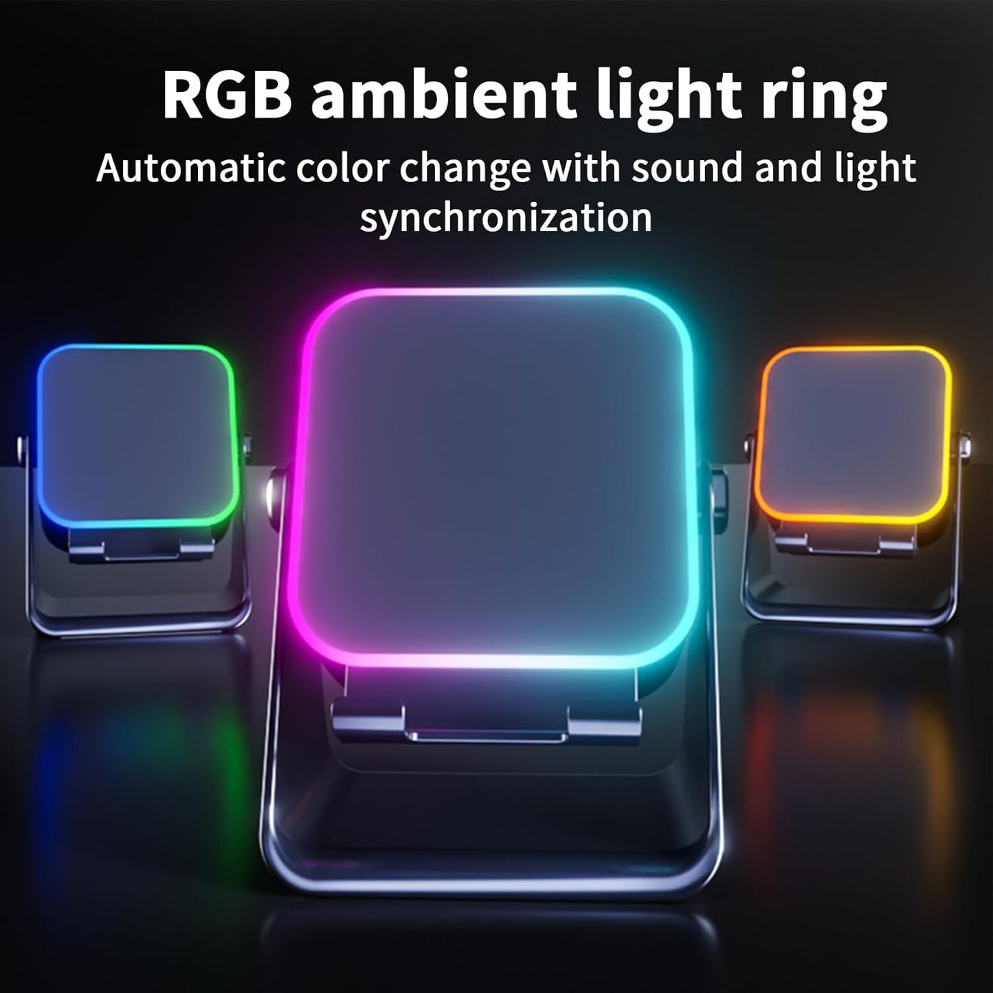 5-in-1 Wireless Induction Bluetooth Speaker with Phone Stand