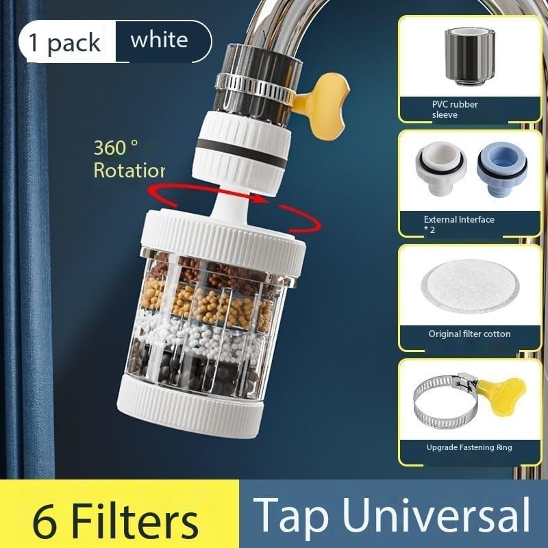 Activated Carbon Faucet Water Purifier Tap Filtration for Kitchen Bathroom Removes Chlorine Fluorider