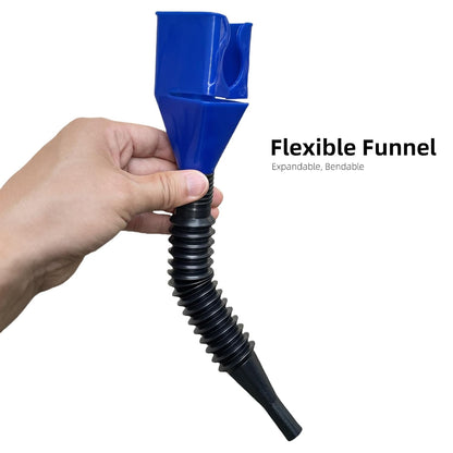 2pcs Funnel for Car,Retractable Funnel with Flexible Hose and Filter