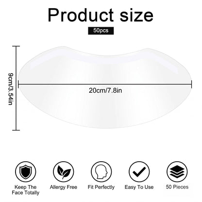 50 Pcs Microblading Shower Face Shields, Disposable Face Visor Masks