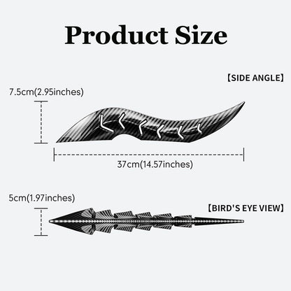 1 Pair Car Roof Dragon Horns Modification
