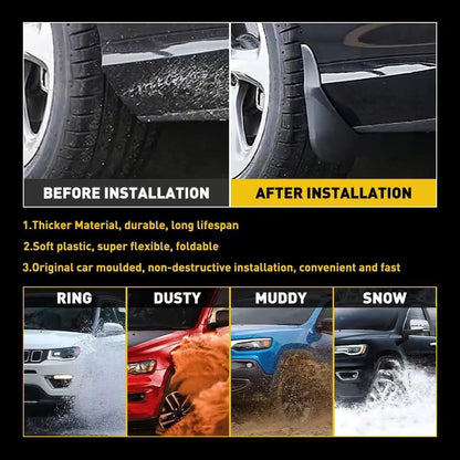 Universal Stealth Mudguards (Set of 4) | High-Performance Splash Protection