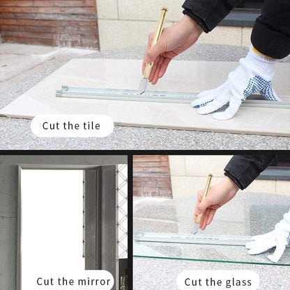 2 PCS Glass Cutter with Diamond Head & Steel Blade for 3-15mm Glass