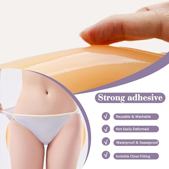 1 Pair Women's Thick Adhesive Hip Pads Butt Enhancer Inserts