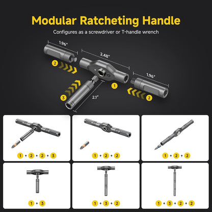 24 in 1 Magnetic Screwdriver Set, DIY Ratchet Handle Detachable Versatile Toolkit