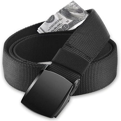 Money Belts for Travel for Men, Nylon Military Tactical Mens with Zinc Alloy Buckle, Security Money Belt