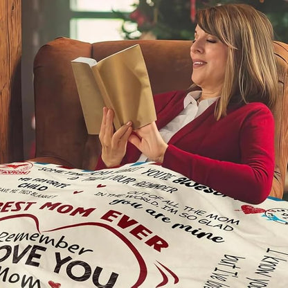 59"x39" Blanket Gifts for Mom I Love You Best Mom from Daughter & Son Ideal Gift