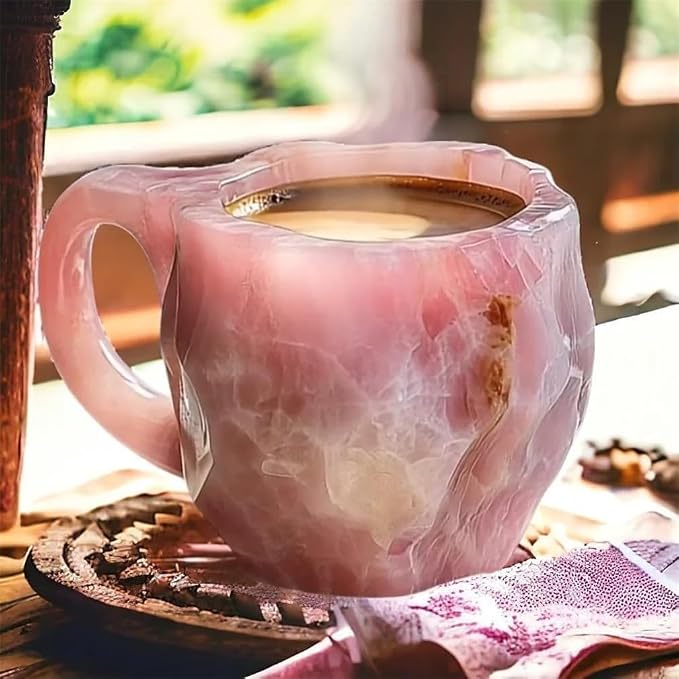Natural Mineral Crystal Coffee Mug, Realistic 3D Mineral Crystal Coffee Mugs