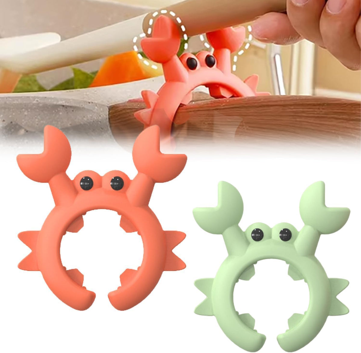 4PCS Cooking Spoon Holder for Pots, Ladles and Spatulas, Spoon and Ladle Holder